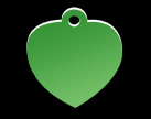 Heart, Pet Tag Aluminum, blue, green, purple or red.