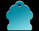 Fire Hydrant, Pet Tag Aluminum, blue, green, purple or red.
